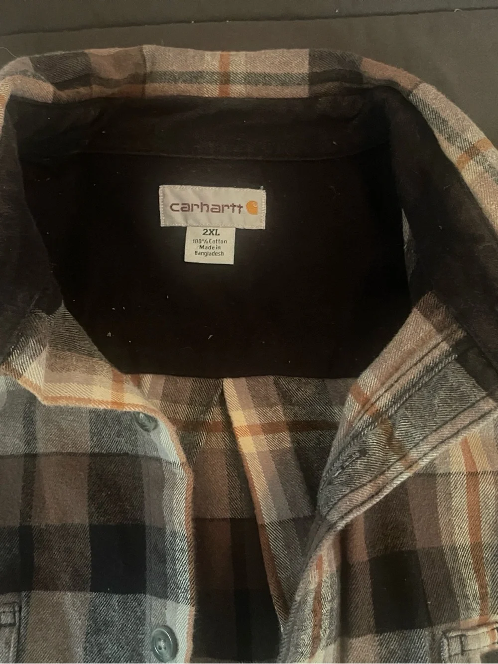 Carhartt Plaid Shirt Jacket in Brown and Black